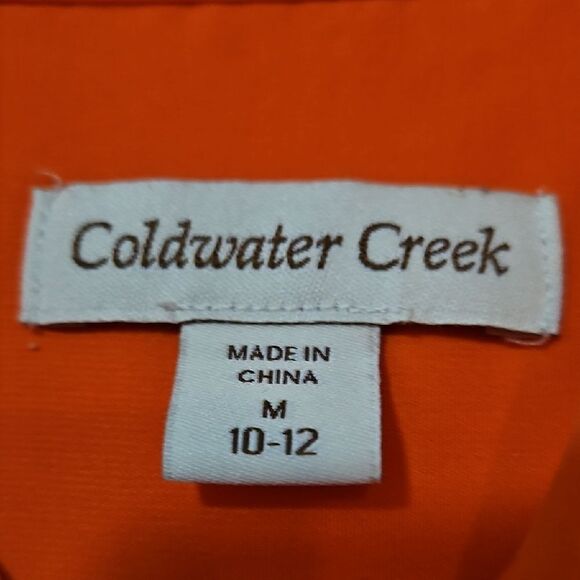 Coldwater Creek Vibrant Orange Casual Shirt - Picture 2 of 5